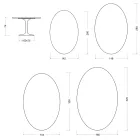 Table Tulipe Saarinen H 74 cm en céramique Florim blanche - Écarlate Viadurini