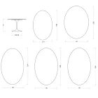 Table Tulipe Saarinen H 74 cm en Florim Statuario Ceramica Mat - Écarlate Viadurini
