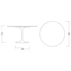 Table Tulipe Saarinen H 74 avec plateau rond en marbre Arabescato Made in Italy - Ecarlate Viadurini