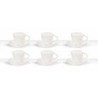 Tasses à Thé en Porcelaine Blanche Décoré de 6 Pièces Shabby Design - Rafiki Viadurini