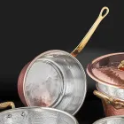 Poêle et poignée coniques en cuivre étamé à la main Made in Italy 19 cm - Mariassunta Viadurini