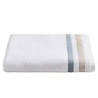Serviette de douche en coton éponge avec double volant en percale de coton - Serenity Viadurini