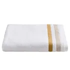 Serviette de douche en coton éponge avec double volant en percale de coton - Serenity Viadurini