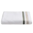Serviette de douche en coton éponge avec double volant en percale de coton - Serenity Viadurini