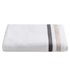 Serviette de douche en coton éponge avec double volant en percale de coton - Serenity Viadurini
