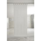 Rideau en Lin Blanc Clair avec Boutons Design de Luxe Italien - Geogeo Viadurini