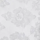 Rideau italien de luxe en lin léger avec organza et broderie blanche - Marinella Viadurini