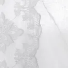 Rideau italien de luxe en lin léger avec organza et broderie blanche - Marinella Viadurini