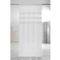 Rideau en lin blanc avec organza et broderie, Design Made in Italy - Marpessa