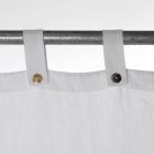 Rideau en Lin Lourd Blanc avec Boutons Qualité Italienne de Luxe - Gorgia Viadurini
