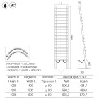 Radiateur hydraulique en acier au carbone noir fabriqué en Italie - Raggio Viadurini