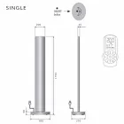 Radiateur électrique au sol avec une ou deux LED de conception à 500 W - Stilus Viadurini