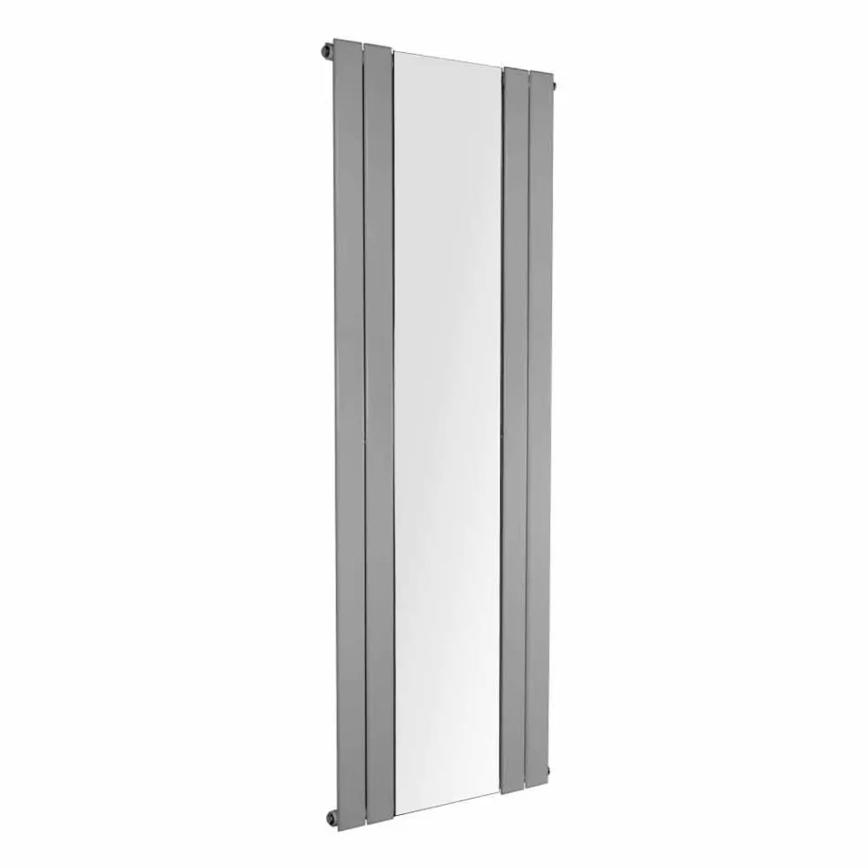 Radiateur de salle de bain vertical design en acier avec miroir 587 W - Picchio Viadurini