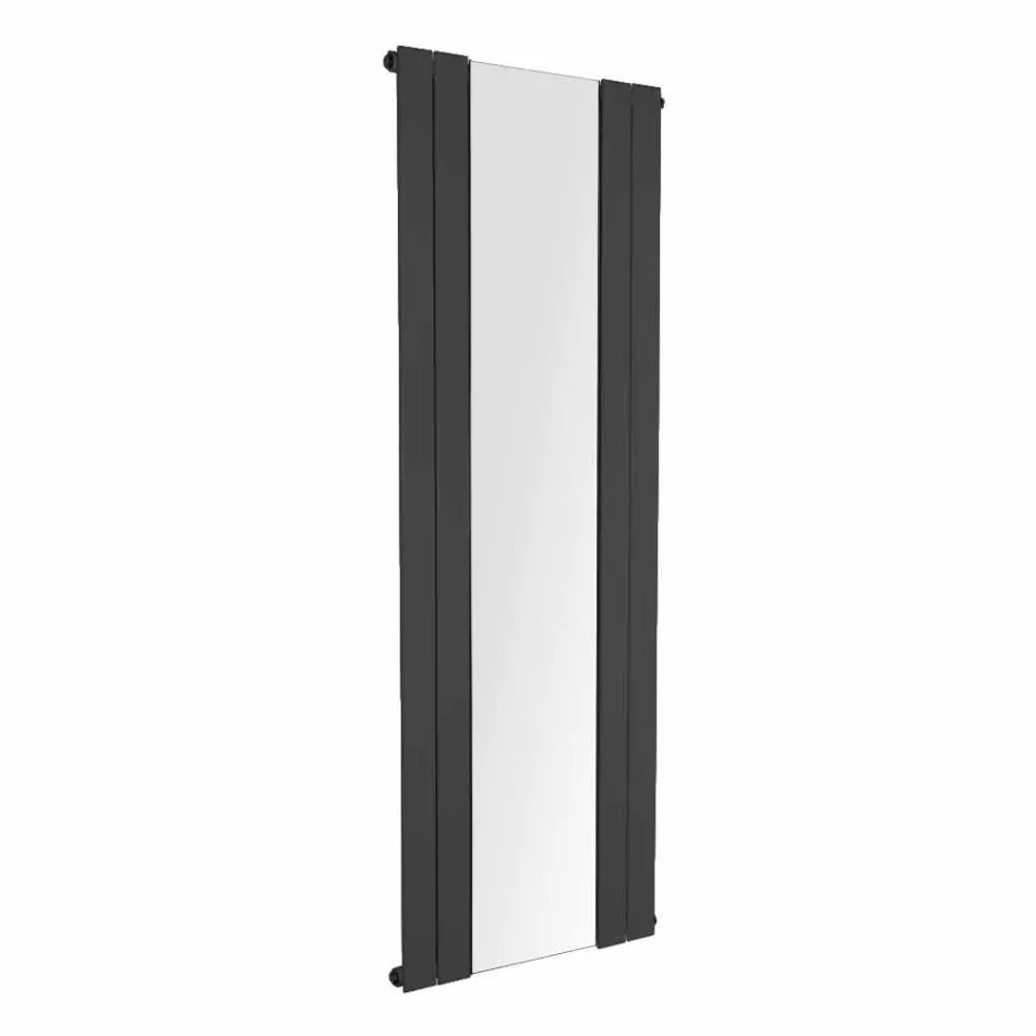 Radiateur de salle de bain vertical design en acier avec miroir 587 W - Picchio Viadurini