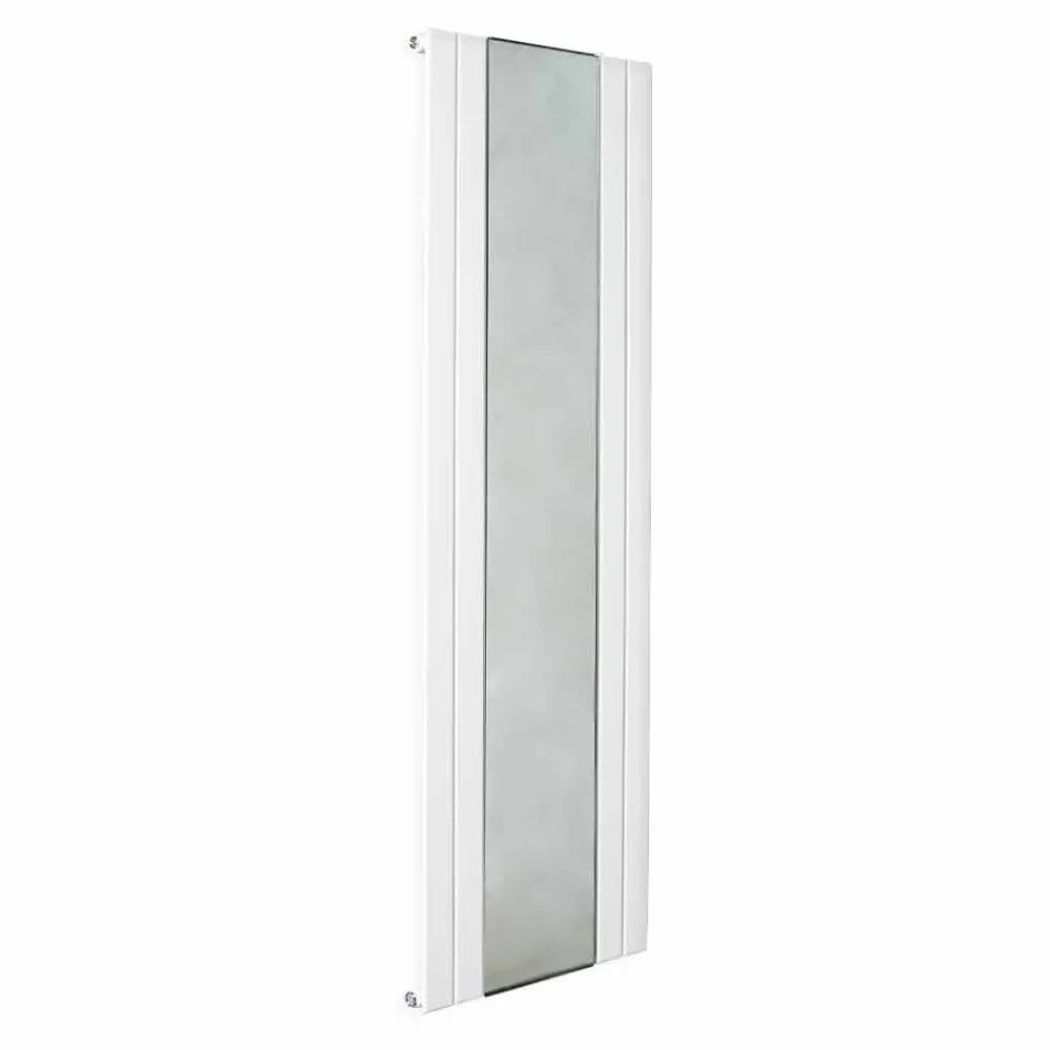Radiateur de salle de bain vertical design en acier avec miroir 587 W - Picchio Viadurini