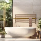 Radiateur en acier au carbone mixte beige, fabriqué en Italie - Solaris Viadurini