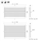 Radiateur en acier au carbone mixte beige, fabriqué en Italie - Solaris Viadurini