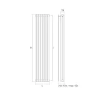 Radiateur avec système hydraulique en acier au carbone fabriqué en Italie - Crème Viadurini