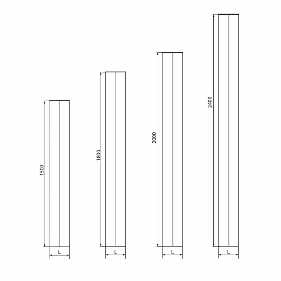 Radiateur de salle de bain au design moderne avec paroi hydraulique jusqu'à 840 watts - Ottolungo Viadurini