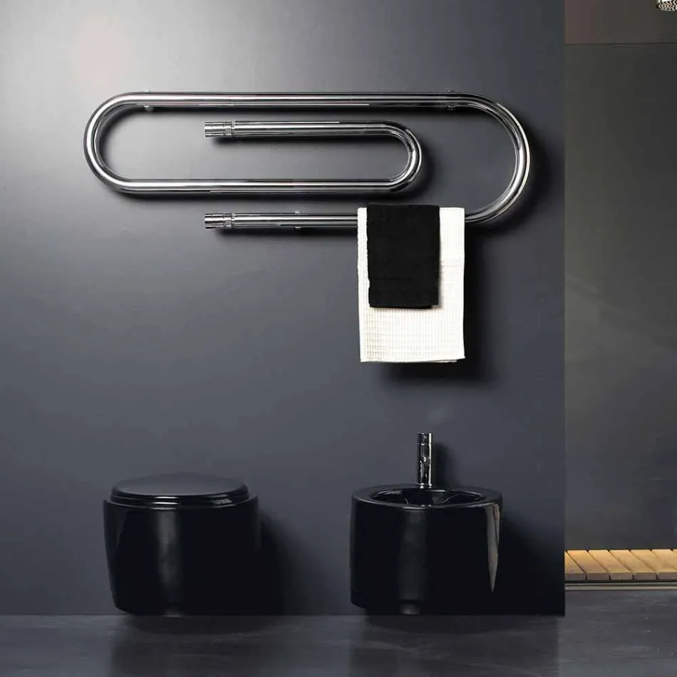 TERMOARREDO conception de base électrique avec finition chromée Scirocco H Viadurini