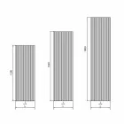 Radiateur mural hydraulique de conception verticale en acier 900 W - 1000 lignes Viadurini