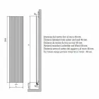 Radiateur mural hydraulique de conception verticale en acier 900 W - 1000 lignes Viadurini