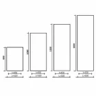 Radiateur de conception hydraulique vertical en aluminium jusqu'à 1061 watts - plié Viadurini