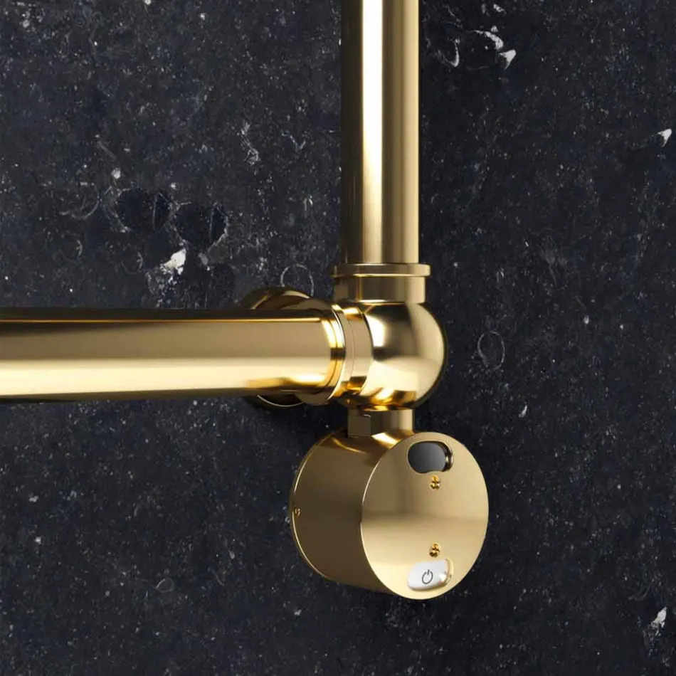 Radiateur modulaire électrique en laiton chromé ou doré à 200 W - Caesar Viadurini