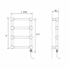 Radiateur modulaire électrique en laiton chromé ou doré à 200 W - Caesar Viadurini