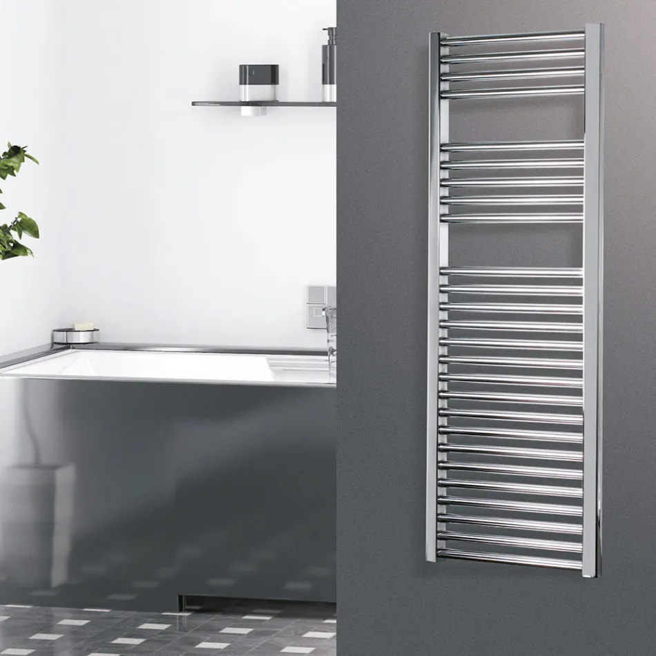Radiateur électrique chromé jusqu'à 1000 Watt Made in Italy - Berenice Viadurini