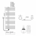 Radiateur de salle de bain électrique mural de design moderne jusqu'à 700 W - Peacock Viadurini