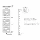 Radiateur électrique design pour salon ou salle de bain avec LED 1000 W - Shine Viadurini