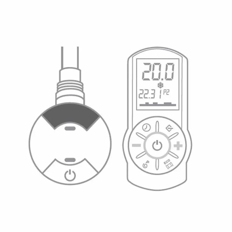 Radiateur électrique design pour salon ou salle de bain avec LED 1000 W - Shine Viadurini