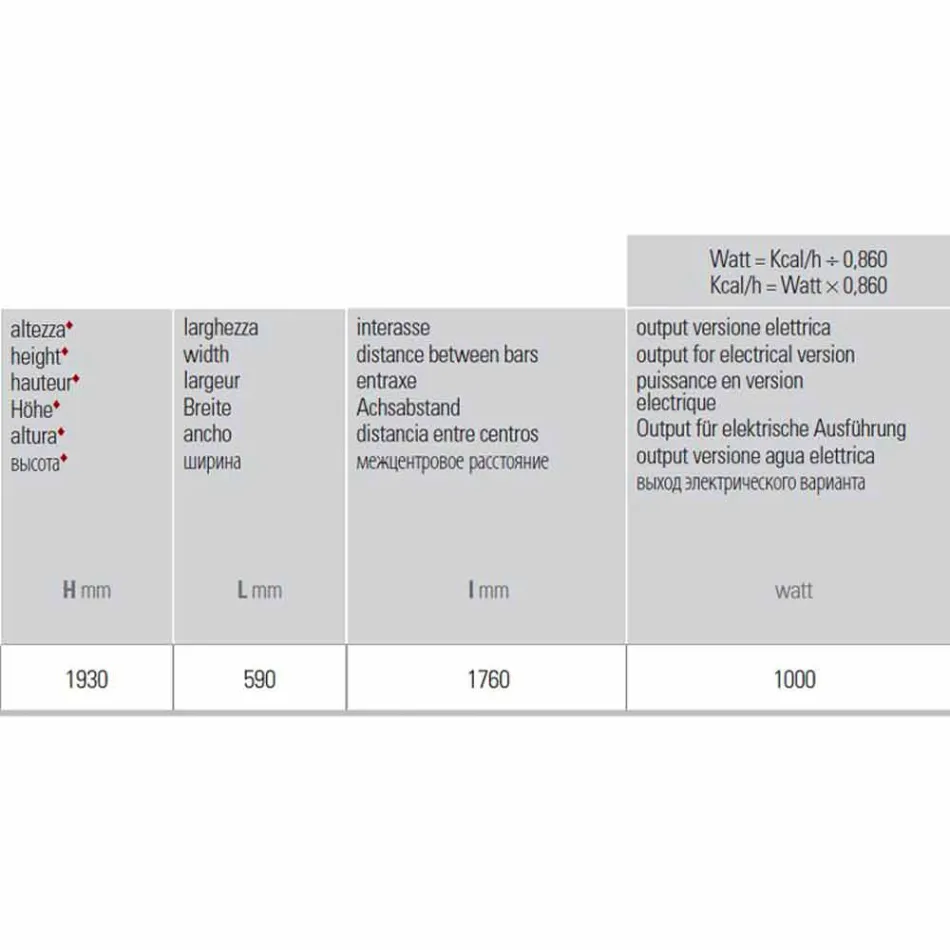 Radiateur électrique design pour salon ou salle de bain avec LED 1000 W - Shine Viadurini