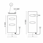 Radiateur design électrique pour salle de bain en acier 6 mesures 1000 Watt - Masque Viadurini