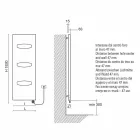Radiateur design électrique pour salle de bain en acier 6 mesures 1000 Watt - Masque Viadurini