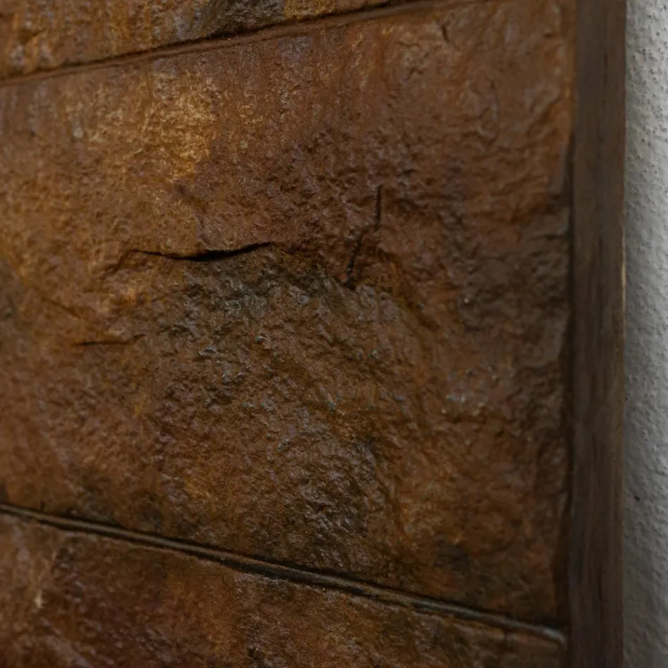 Radiateur électrique finition Corten en poudre de marbre italien - Terraa Viadurini