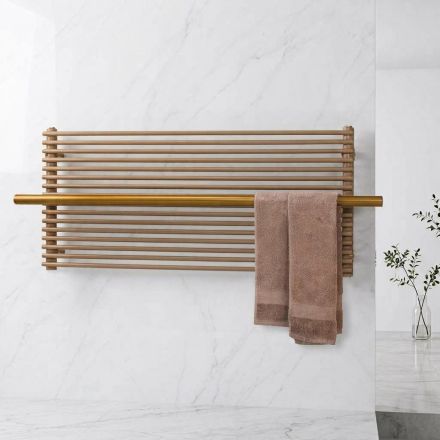 Radiateur électrique en acier au carbone beige, fabriqué en Italie - Solaris Viadurini