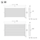 Radiateur électrique en acier au carbone beige, fabriqué en Italie - Solaris Viadurini