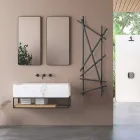 Radiateur électrique en acier avec tubes à section ronde fabriqué en Italie - Aléatoire Viadurini