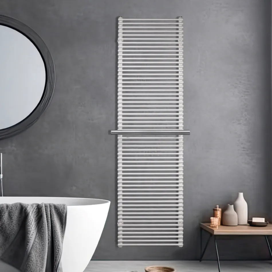 Radiateur électrique en acier de différentes tailles, fabriqué en Italie - Support Viadurini