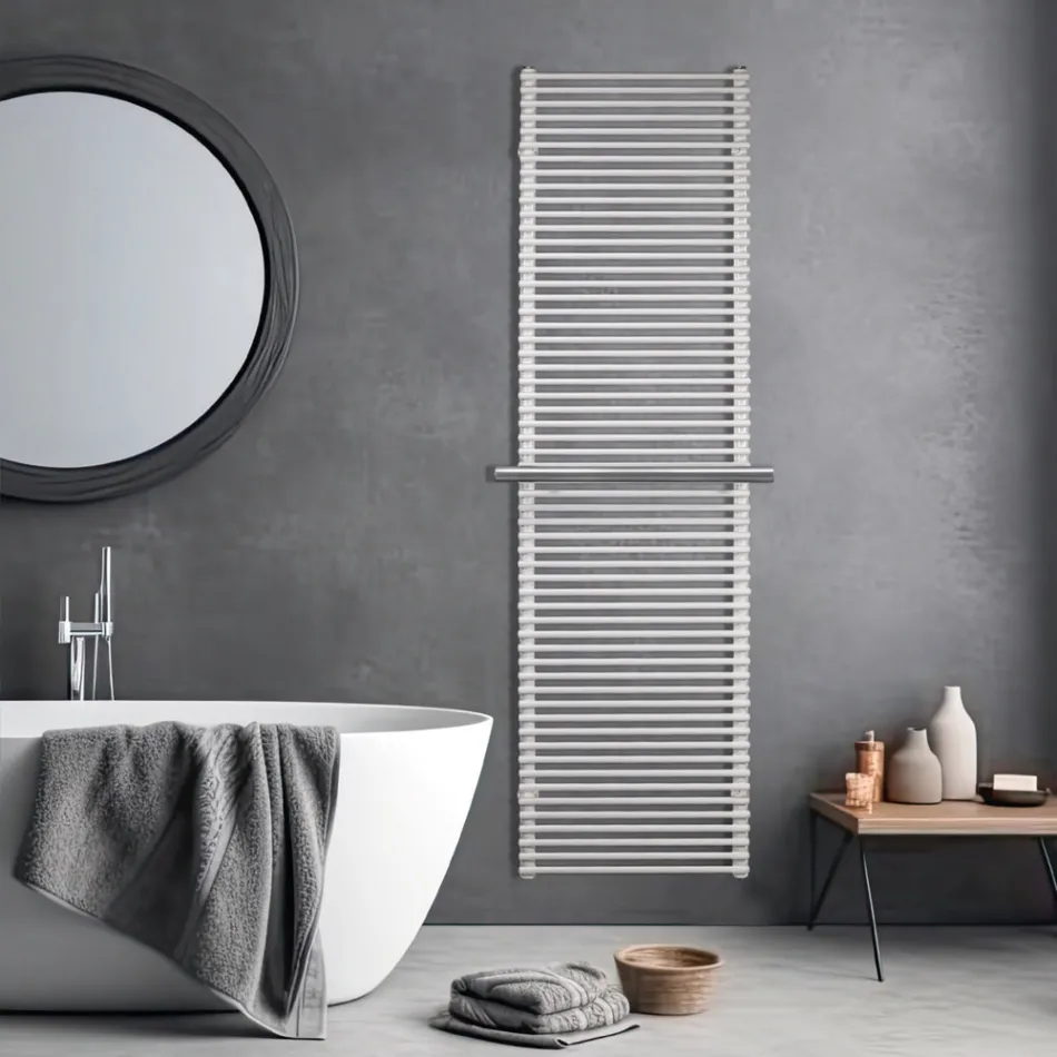 Radiateur électrique en acier de différentes tailles, fabriqué en Italie - Support Viadurini
