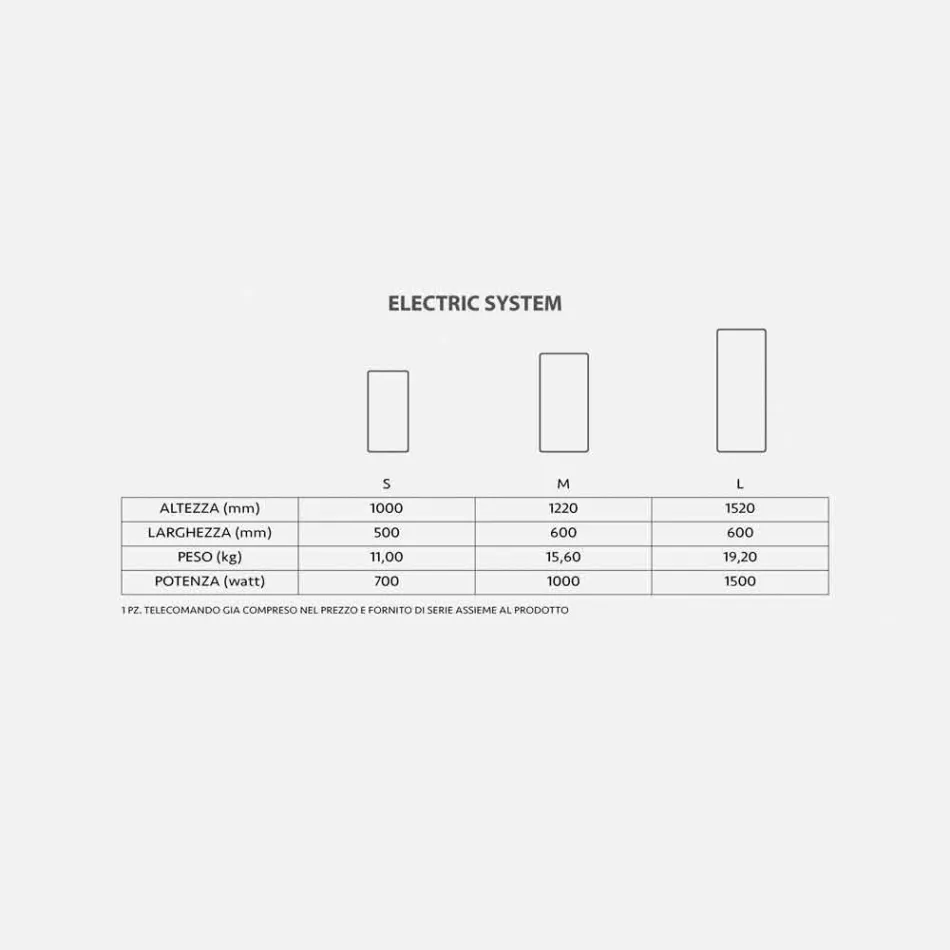 Radiateur en verre trempé électrique avec fini pierre Jonny Viadurini