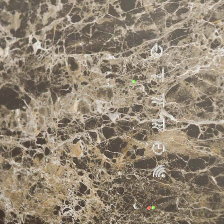 Radiateur en verre trempé électrique avec fini pierre Jonny Viadurini