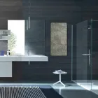 Radiateur en verre trempé électrique avec fini pierre Jonny Viadurini