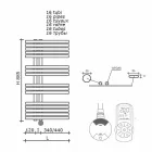 Radiateur électrique mural design moderne pour salle de bain 400 W - paon Viadurini