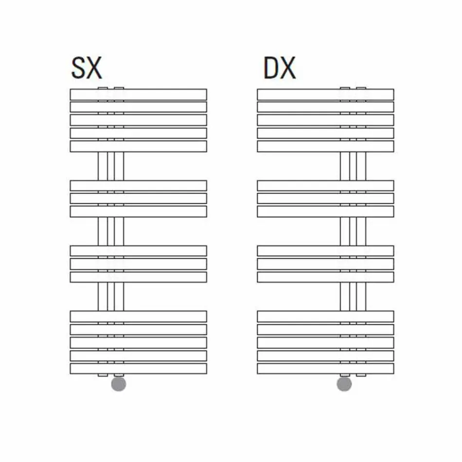 Radiateur électrique mural design moderne pour salle de bain 400 W - paon Viadurini