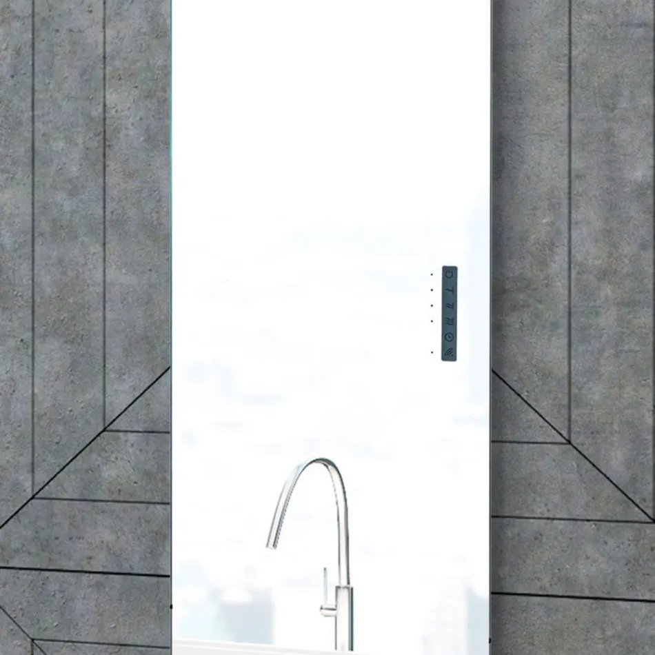 Radiateur électrique en verre et aluminium fabriqué en Italie - Glaze Viadurini