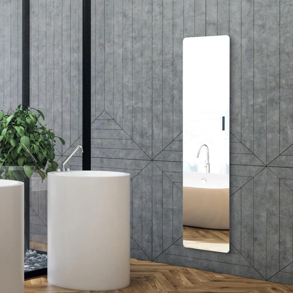 Radiateur électrique en verre et aluminium, fabriqué en Italie - Glaze Viadurini