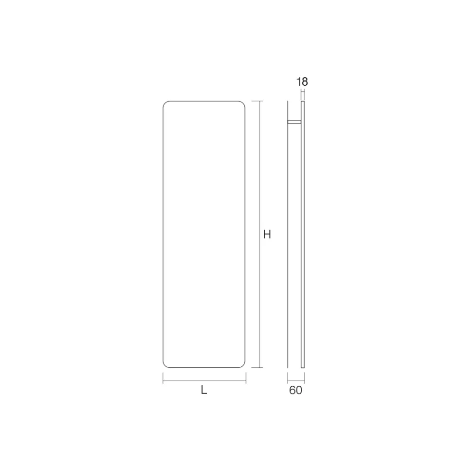 Radiateur électrique en verre et aluminium fabriqué en Italie - Glaze Viadurini